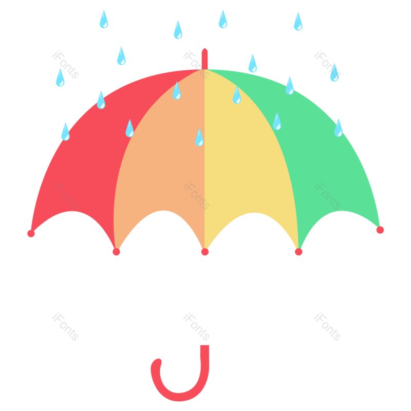 元素图片,雨伞元素,雨水PNG,素材免抠素材